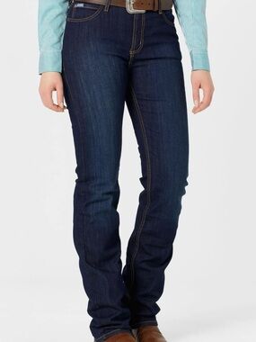 Women’s Dark Indigo Straight-Leg Jeans Jenna cinch cowgirl western bootcut jeans